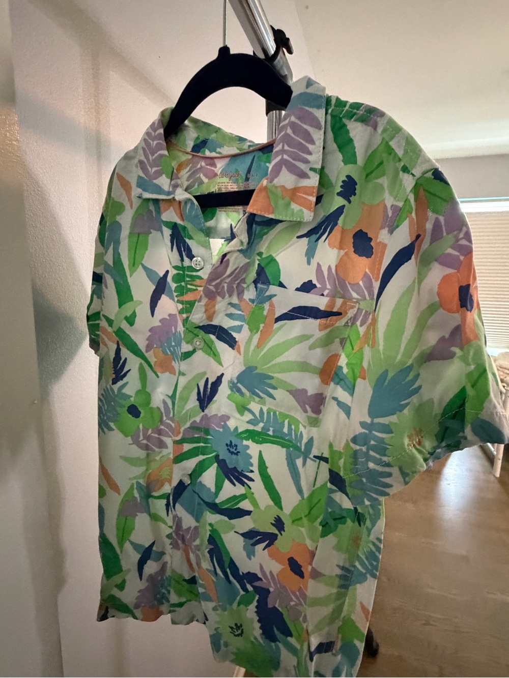 Boys’ Tropical Floral Short-Sleeve Shirt - Multi Green